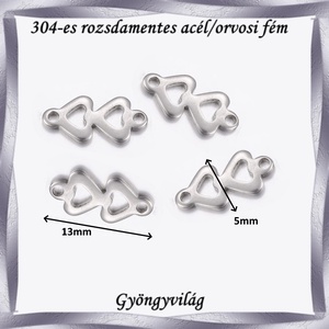 Nemes acél ékszerkellék: medál, caboshon, fityegő NAMCF-08e 4db/cs - kellékek & szerszámok - gyöngyfűzés kellékek - cabochon - Meska.hu
