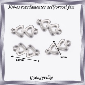 Nemes acél ékszerkellék: medál, caboshon, fityegő NAMCF-08e 4db/cs - gyöngy, ékszerkellék - cabochon - Meska.hu