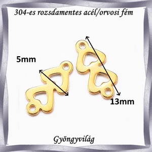 304 Nemes acél ékszerkellék: medál, caboshon, fityegő NAMCF-08a 1db/cs  - kellékek & szerszámok - gyöngyfűzés kellékek - cabochon - Meska.hu