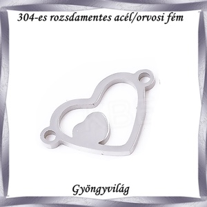 Nemes acél ékszerkellék: medál, caboshon, fityegő NAMCF-09e 1db/cs, Kellékek & szerszámok, Gyöngyfűzés kellékek, Cabochon, Ékszerkészítés, Ékszerkészítés, MESKA