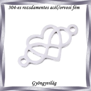 Nemes acél ékszerkellék: medál, caboshon, fityegő NAMCF-11e 1db/cs - kellékek & szerszámok - gyöngyfűzés kellékek - cabochon - Meska.hu