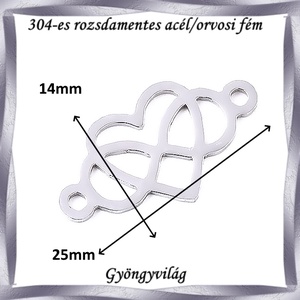 Nemes acél ékszerkellék: medál, caboshon, fityegő NAMCF-11e 1db/cs - kellékek & szerszámok - gyöngyfűzés kellékek - cabochon - Meska.hu