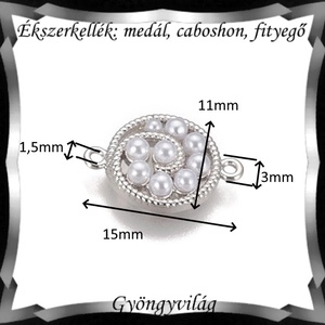 Ékszerkellék: medál, caboshon, fityegő BMCF-2-31e 1db/cs - kellékek & szerszámok - gyöngyfűzés kellékek - cabochon - Meska.hu