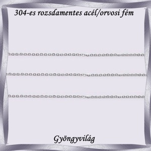 304 Nemes acél ékszerkellék: lánc méterben NALM 04-1,6, Kellékek & szerszámok, Ékszerkellék, Nyaklánc alap, Ékszerkészítés, Mindenmás, Ékszerkészítés, MESKA