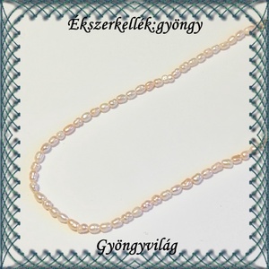 Ékszerkellék: igazgyöngy fűzér GYI-47 3x4mm fehér, Kellékek & szerszámok, Gyöngyfűzés kellékek, Igazgyöngy, Ékszerkészítés, Mindenmás, Ékszerkészítés, MESKA