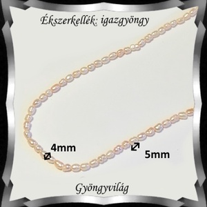 Ékszerkellék: igazgyöngy fűzér GYI-47 4x5mm fehér - kellékek & szerszámok - gyöngyfűzés kellékek - igazgyöngy - Meska.hu