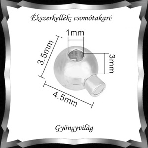 Ékszerkellék: csomótakaró/stopper BCST 07 2db - kellékek & szerszámok - gyöngyfűzés kellékek - egyéb alkatrész - Meska.hu