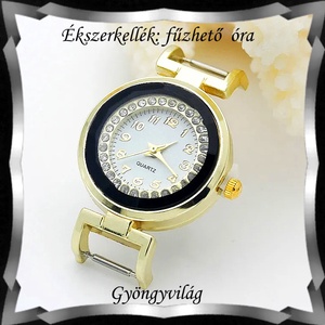 Ékszerkellék: fűzhető óra BOSZ 102, Kellékek & szerszámok, Gyöngyfűzés kellékek, Egyéb alkatrész, Ékszerkészítés, Ékszerkészítés, MESKA