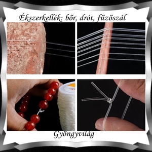 Ékszerkellék: drót, damil, fűzőszál. Gumis, elasztikus damil FSZ06-2 több méretben - kellékek & szerszámok - gyöngyfűzés kellékek - egyéb alkatrész - Meska.hu