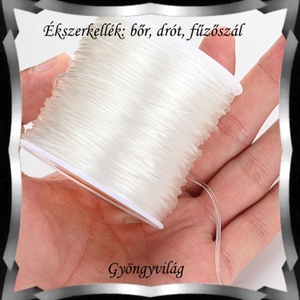 Ékszerkellék: drót, damil, fűzőszál. Gumis, elasztikus damil FSZ06-2 több méretben - kellékek & szerszámok - gyöngyfűzés kellékek - egyéb alkatrész - Meska.hu