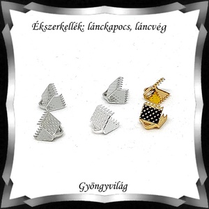 Ékszerkellék: lánckapocs BLK-V11-6 vég / szalag vég 10 db több szinben, Kellékek & szerszámok, Gyöngyfűzés kellékek, Egyéb alkatrész, Ékszerkészítés, Mindenmás, Ékszerkészítés, MESKA