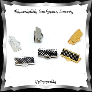 Ékszerkellék: lánckapocs BLK-V11-16 vég / szalag vég 10 db több szinben, Kellékek & szerszámok, Gyöngyfűzés kellékek, Egyéb alkatrész, Ékszerkészítés, Mindenmás, Ékszerkészítés, MESKA