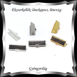 Ékszerkellék: lánckapocs BLK-V11-20 vég / szalag vég 10 db több szinben, Kellékek & szerszámok, Gyöngyfűzés kellékek, Egyéb alkatrész, Ékszerkészítés, Mindenmás, Ékszerkészítés, MESKA