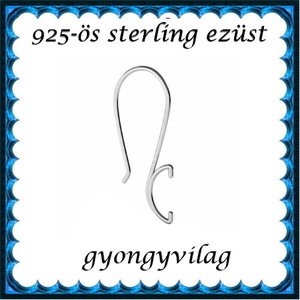  925-ös sterling ezüst ékszerkellék: fülbevalóalap akasztós EFK A 82, Kellékek & szerszámok, Ékszerkellék, Fülbevaló alap, Ékszerkészítés, MESKA