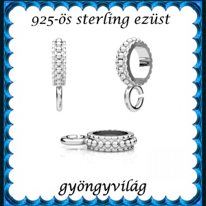 925-ös sterling ezüst ékszerkellék: medáltartó, medálkapocs EMT 48, Kellékek & szerszámok, Ékszerkellék, Medáltartó, medálkapocs, Ékszerkészítés, MESKA