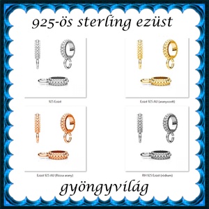 925-ös sterling ezüst ékszerkellék: medáltartó, medálkapocs EMT 48 - kellékek & szerszámok - ékszerkellék - medáltartó, medálkapocs - Meska.hu