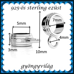 925-ös sterling ezüst ékszerkellék: medáltartó, medálkapocs EMT 49 - kellékek & szerszámok - ékszerkellék - medáltartó, medálkapocs - Meska.hu