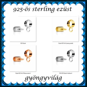 925-ös sterling ezüst ékszerkellék: medáltartó, medálkapocs EMT 49 - kellékek & szerszámok - ékszerkellék - medáltartó, medálkapocs - Meska.hu