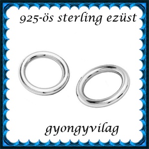 925-ös sterling ezüst ékszerkellék: karika zárt ESZK Z 5x1 mm 2db/cs, Kellékek & szerszámok, Gyöngyfűzés kellékek, Szerelőkarika, Ékszerkészítés, Ékszerkészítés, MESKA