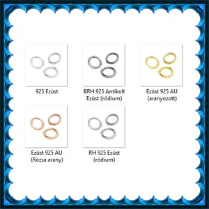 925-ös sterling ezüst ékszerkellék: karika nyitott ESZK NY 4,5x0,9 mm 3db/csomag - kellékek & szerszámok - gyöngyfűzés kellékek - szerelőkarika - Meska.hu