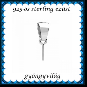  925-ös ezüst medálkapocs EMK 121 1db/csomag, Kellékek & szerszámok, Ékszerkellék, Medáltartó, medálkapocs, Ékszerkészítés, MESKA