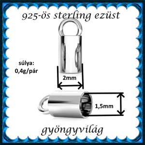 925-ös ezüst  lánckapocsvég  ELK V 14-1,5 - kellékek & szerszámok - gyöngyfűzés kellékek - egyéb alkatrész - Meska.hu