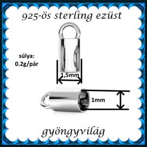 925-ös ezüst  lánckapocsvég  ELK V 14-1 - kellékek & szerszámok - gyöngyfűzés kellékek - egyéb alkatrész - Meska.hu