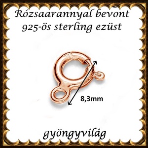 925-ös sterling ezüst ékszerkellék: lánckalocs  ELK 1S 12-2-8,3rg - kellékek & szerszámok - ékszerkellék - nyaklánc kapocs - Meska.hu