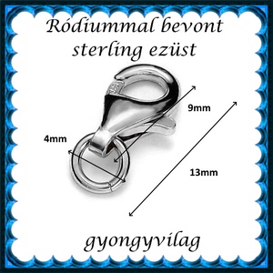 925-ös sterling ezüst ékszerkellék: lánckalocs  ELK 1S 19-9r - kellékek & szerszámok - ékszerkellék - nyaklánc kapocs - Meska.hu