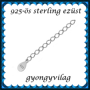 925-ös sterling ezüst ékszerkellék: lánchosszabbító ELK LH 03e, Kellékek & szerszámok, Ékszerkellék, Lánchosszabbító, Ékszerkészítés, MESKA