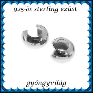 925-ös sterling ezüst ékszerkellék: csomótakaró ECST 01-3e 4db/csomag, Kellékek & szerszámok, Gyöngyfűzés kellékek, Egyéb alkatrész, Ékszerkészítés, MESKA