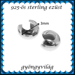 925-ös sterling ezüst ékszerkellék: csomótakaró ECST 01-3e 4db/csomag - kellékek & szerszámok - gyöngyfűzés kellékek - egyéb alkatrész - Meska.hu