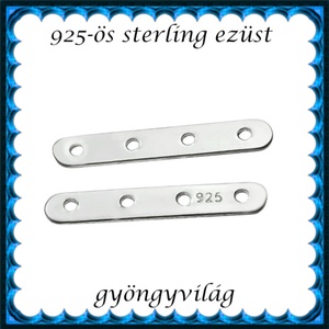 925-ös sterling ezüst ékszerkellék: távtartó ETT 02-4-1 1db/csomag, Kellékek & szerszámok, Gyöngyfűzés kellékek, Egyéb alkatrész, Ékszerkészítés, Ékszerkészítés, MESKA