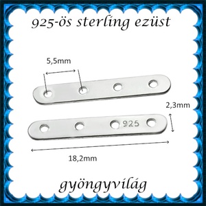 925-ös sterling ezüst ékszerkellék: távtartó ETT 02-4-1 1db/csomag - kellékek & szerszámok - gyöngyfűzés kellékek - egyéb alkatrész - Meska.hu