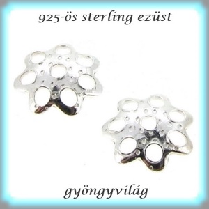 925-ös sterling ezüst ékszerkellék: gyöngykupak EGYK 19 2db/csomag, Kellékek & szerszámok, Gyöngyfűzés kellékek, Gyöngykupak, Ékszerkészítés, MESKA