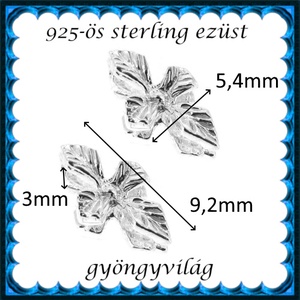 925-ös sterling ezüst ékszerkellék: köztes/gyöngy/díszitőelem EKÖ 02 1db/csomag - kellékek & szerszámok - gyöngyfűzés kellékek - fém köztesek - Meska.hu