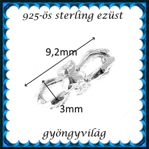 925-ös sterling ezüst ékszerkellék: köztes/gyöngy/díszitőelem EKÖ 02 1db/csomag - kellékek & szerszámok - gyöngyfűzés kellékek - fém köztesek - Meska.hu