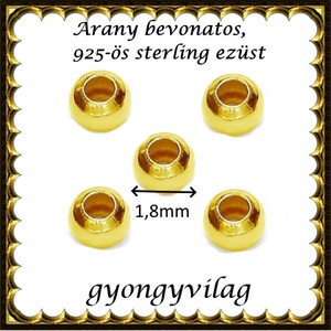925-ös sterling ezüst ékszerkellék: köztes / gyöngy / dísz  EKÖ 10-1,8g 5db / csomag - kellékek & szerszámok - gyöngyfűzés kellékek - fém köztesek - Meska.hu