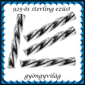 925-ös sterling ezüst ékszerkellék: köztes / gyöngy / dísz EKÖ 12 4db/csomag, Kellékek & szerszámok, Gyöngyfűzés kellékek, Fém köztesek, Ékszerkészítés, Ékszerkészítés, MESKA
