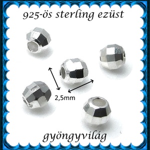925-ös sterling ezüst ékszerkellék: köztes / gyöngy / dísz EKÖ 15-2,5 mm - kellékek & szerszámok - gyöngyfűzés kellékek - fém köztesek - Meska.hu