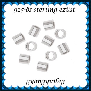 925-ös sterling ezüst ékszerkellék: köztes / gyöngy / dísz EKÖ 19 1,5x1,5   10db/csomag - Meska.hu