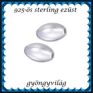 925-ös sterling ezüst ékszerkellék: köztes / gyöngy / dísz EKÖ 27-3  3x4,5, Kellékek & szerszámok, Gyöngyfűzés kellékek, Fém köztesek, Ékszerkészítés, Ékszerkészítés, MESKA