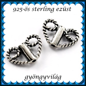 925-ös sterling ezüst ékszerkellék: köztes / gyöngy / dísz EKÖ 31  2db/csomag - kellékek & szerszámok - gyöngyfűzés kellékek - fém köztesek - Meska.hu