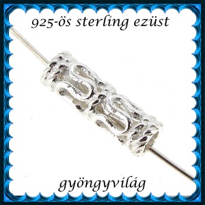925-ös sterling ezüst ékszerkellék: köztes / gyöngy / dísz  EKÖ 58 1db/csomag, Kellékek & szerszámok, Gyöngyfűzés kellékek, Fém köztesek, Ékszerkészítés, Ékszerkészítés, MESKA