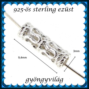 925-ös sterling ezüst ékszerkellék: köztes / gyöngy / dísz  EKÖ 58 1db/csomag - kellékek & szerszámok - gyöngyfűzés kellékek - fém köztesek - Meska.hu