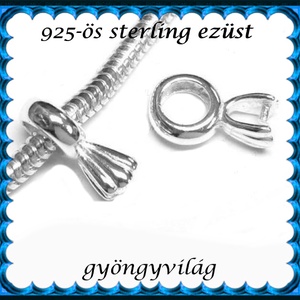 925-ös sterling ezüst ékszerkellék: medáltartó, medálkapocs EMK 122 - kellékek & szerszámok - ékszerkellék - medáltartó, medálkapocs - Meska.hu
