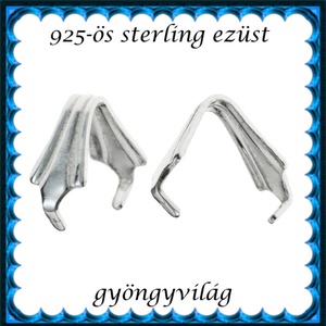 925-ös sterling ezüst ékszerkellék: medáltartó, medálkapocs EMK 23, Kellékek & szerszámok, Ékszerkellék, Medáltartó, medálkapocs, Ékszerkészítés, MESKA