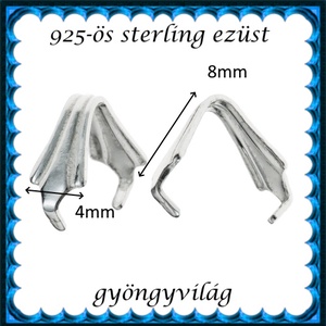 925-ös sterling ezüst ékszerkellék: medáltartó, medálkapocs EMK 23 - kellékek & szerszámok - ékszerkellék - medáltartó, medálkapocs - Meska.hu