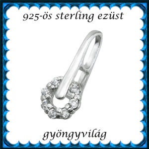 925-ös sterling ezüst ékszerkellék: medáltartó, medálkapocs EMK 123, Kellékek & szerszámok, Ékszerkellék, Medáltartó, medálkapocs, Ékszerkészítés, MESKA