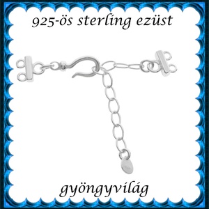 925-ös ezüst 2soros lánckapocs ELK 2S 07, Kellékek & szerszámok, Gyöngyfűzés kellékek, Egyéb alkatrész, Ékszerkészítés, MESKA